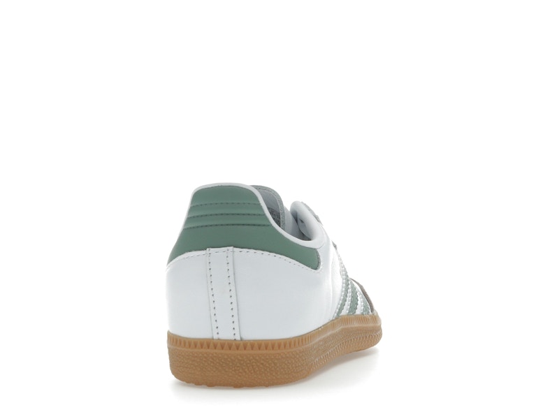 Adidas Samba OG Cloud White Silver Green (GS) - Cloud White/Silver Green/Gum - JP5479 - 28