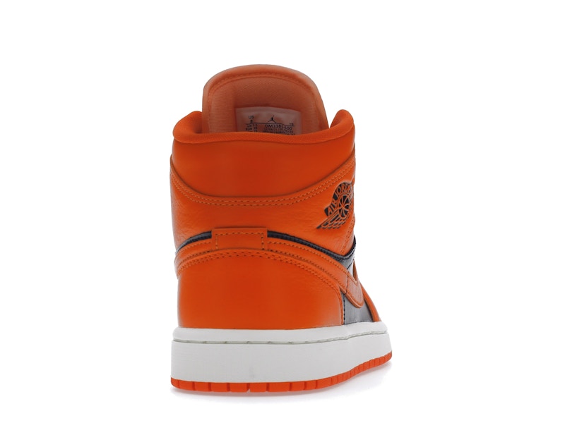 Air Jordan 1 Mid Orange Black (W) - Crimson Bliss/Rush Orange/Black/Sail - DM3381-600 - 28
