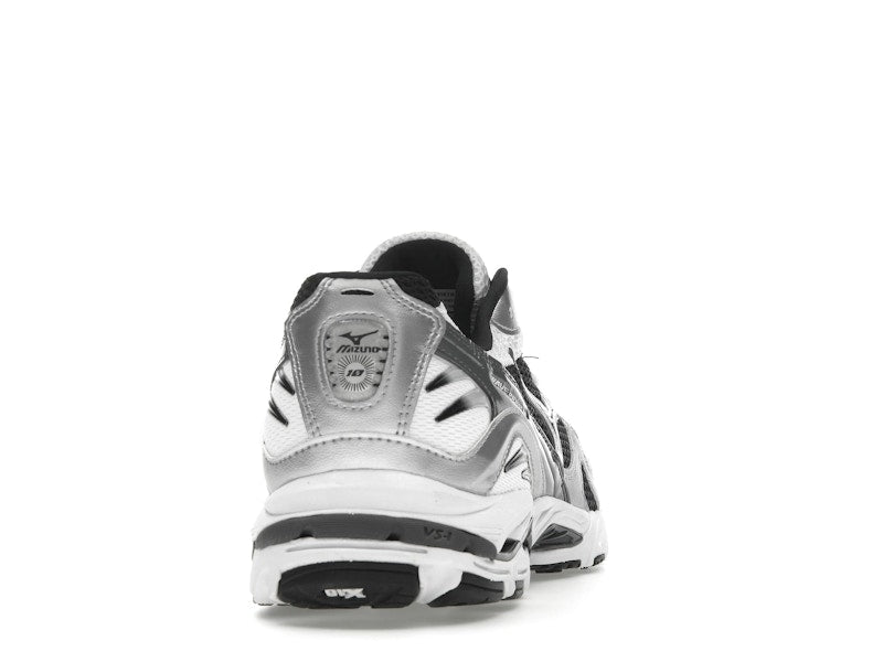 Mizuno Wave Rider 10 White Silver Black - vue 28