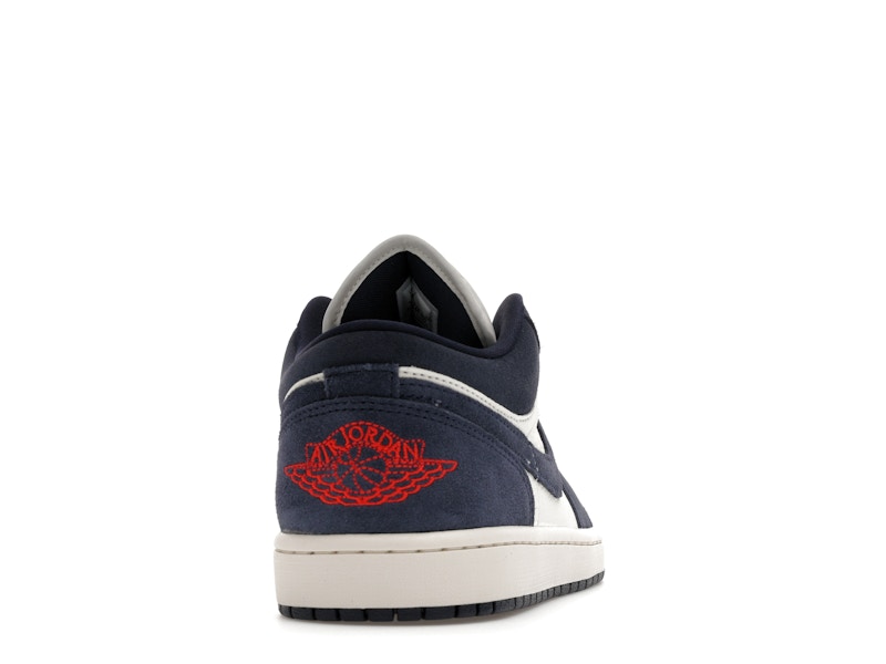 Air Jordan 1 Low SE Obsidian Suede - Obsidian/University Gold/Chile Red/Obsidian - IO7448-400 - 28