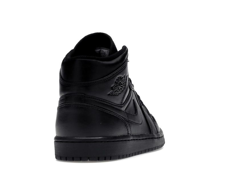 Air Jordan 1 Mid Triple Black (2022) - Black/Black/Black - 554724-093 - 29