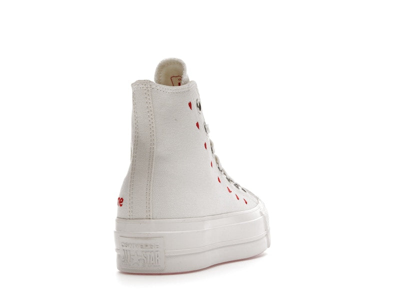 Converse Chuck Taylor All Star Lift Hi White Red (Women's) - vue 30