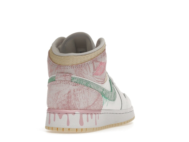 Air Jordan 1 Mid Paint Drip (GS) - weergave 29