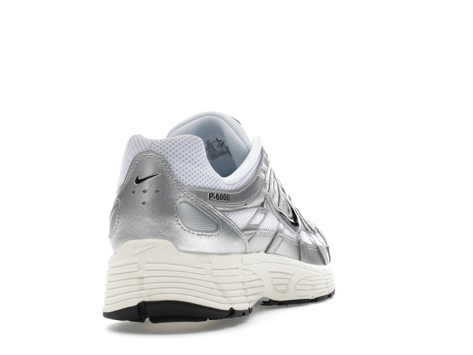 Nike P 6000 White Metallic Silver Flat Silver Black - White/Metallic Silver/Flat Silver/Black - CD6404-105 - 29
