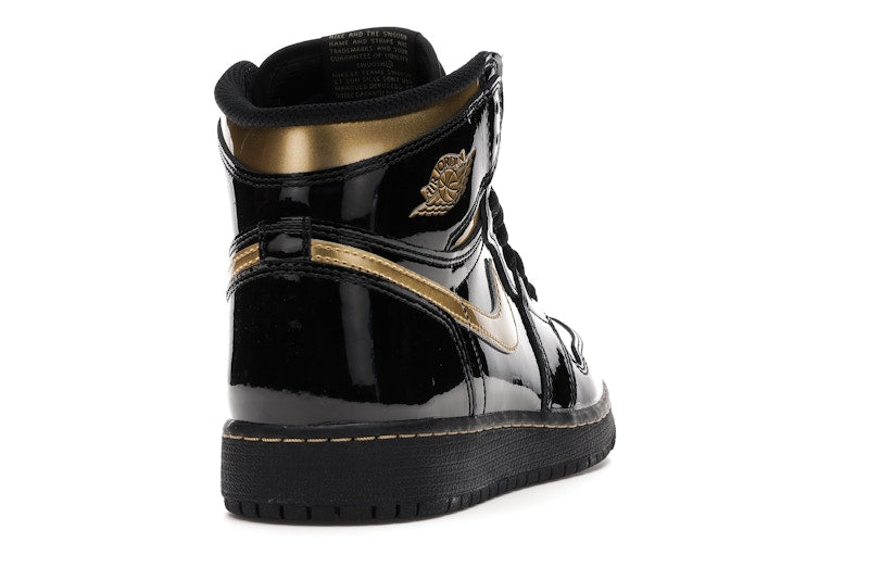 Air Jordan 1 Retro High Black Metallic Gold (2020) (GS) - Black/Black-Metallic Gold - 575441-032 - 29