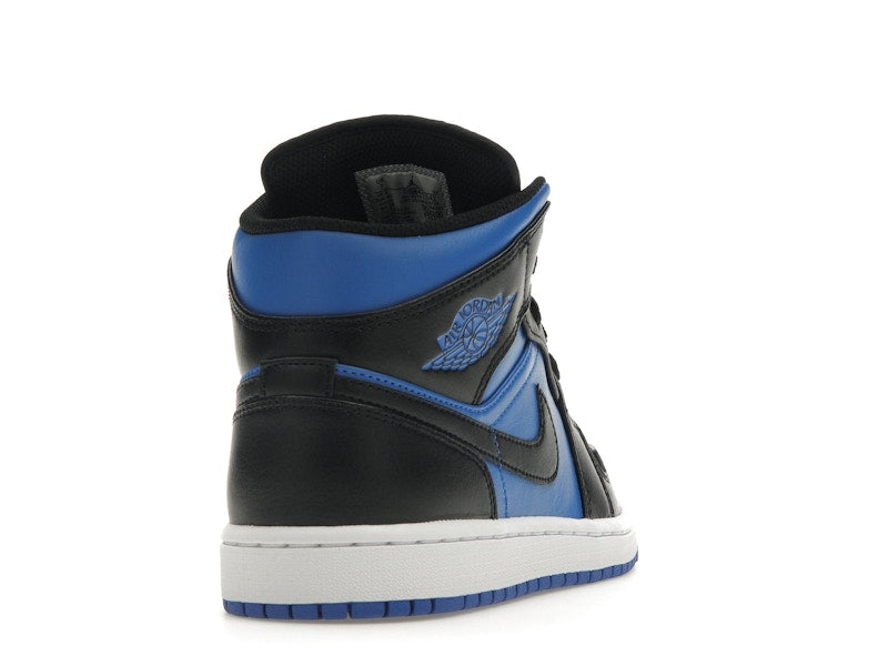 Air Jordan 1 Mid Black Royal Metallic - Black/Black/White/Royal Blue - DQ8426-042 - 29