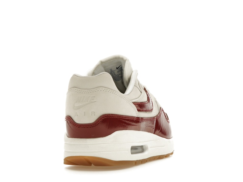 Nike Air Max 1 LX Team Red (Women's) - Sail/Sail/Gum Light Brown/Team Red - FJ3169-100 - 29