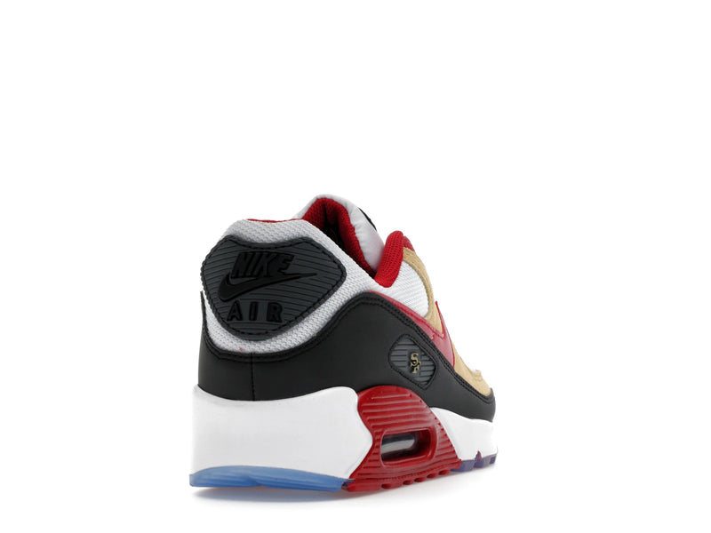 Nike Air Max 90 San Francisco 49ers - White/Gym Red/Black - II7588-100 - 29