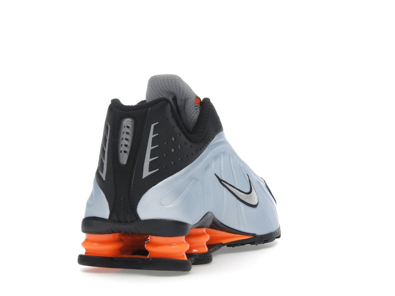 Nike Shox R4 Blue Tint Total Orange Black Metallic Silver (Women's) - Blue Tint/Total Orange/Black/Metallic Silver - AR3565-401 - 29