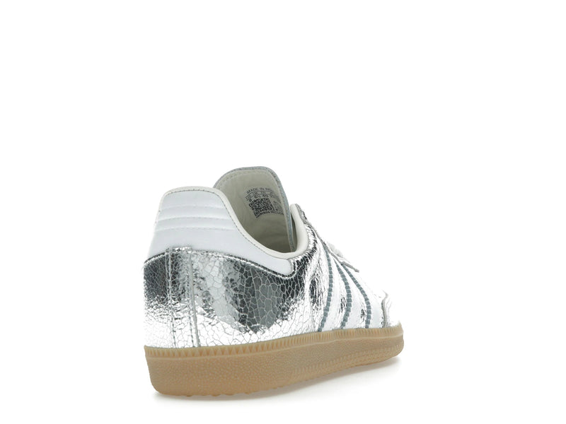 adidas Samba OG Silver Metallic Cracked Leather - JR0035 - 29