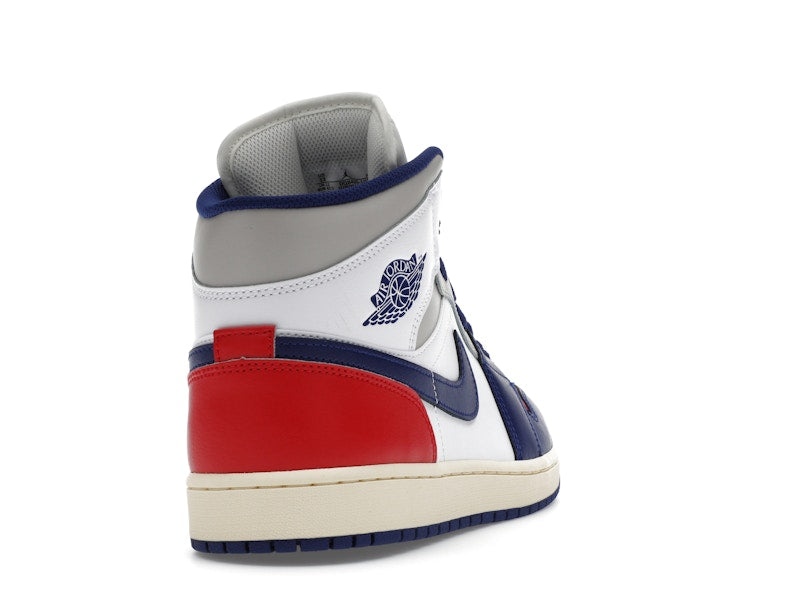 Air Jordan 1 Mid Rare Air - White/University Red/Neutral Grey/Deep Royal Blue - DQ8426-102 - 29