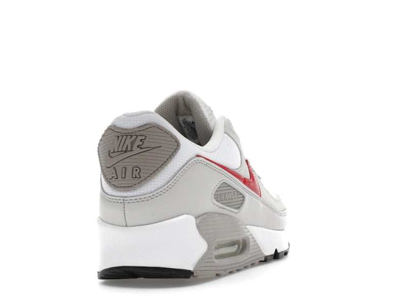 Nike Air Max 90 White College Grey Vast Grey University Red - vue 30