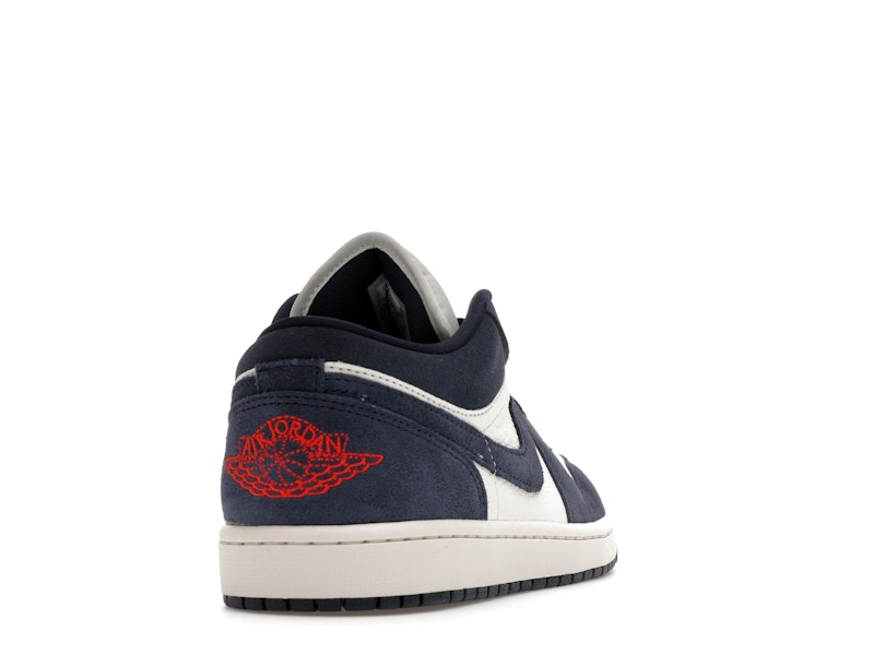 Air Jordan 1 Low SE Obsidian Suede - Obsidian/University Gold/Chile Red/Obsidian - IO7448-400 - 29