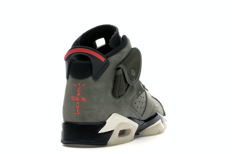 Air Jordan 6 Retro Travis Scott (GS) - Medium Olive/Black-Sail-University Red - CN1085-200 - 29