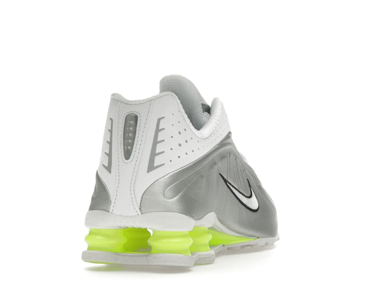 Nike Shox R4 White Metallic Silver Volt - White/Metallic Silver/Volt - AR3565-102 - 29