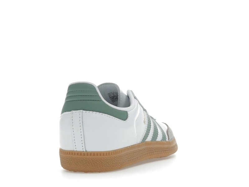Adidas Samba OG Cloud White Silver Green (GS) - Cloud White/Silver Green/Gum - JP5479 - 29