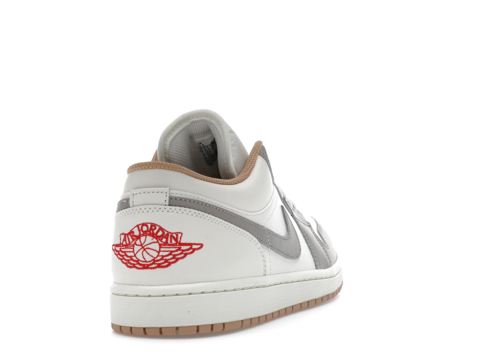 Air Jordan 1 Low Sail College Grey Rattan - Sail/College Grey/Hemp/Fire Red - 553558-169 - 29