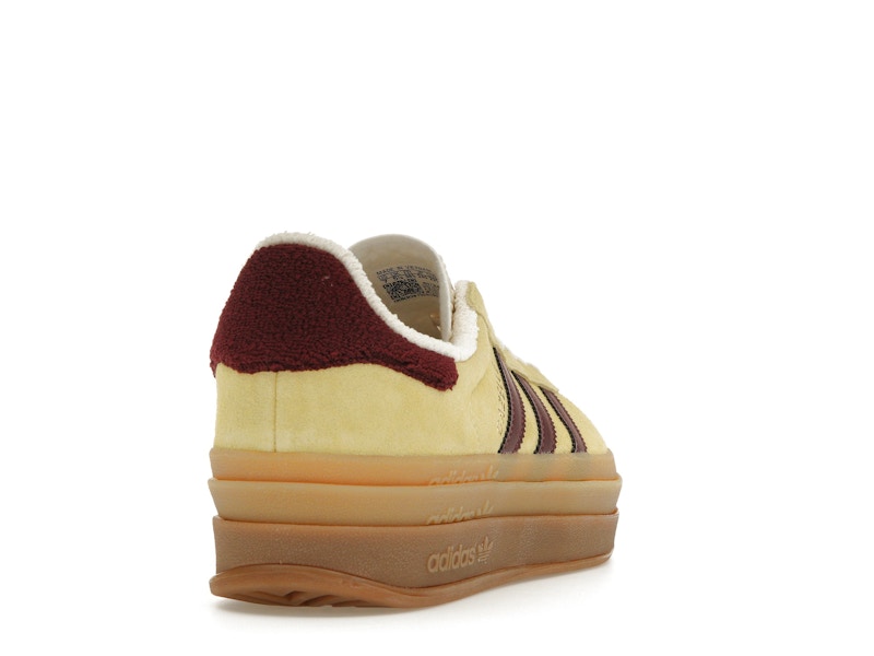 adidas Gazelle Bold Almost Yellow Maroon (Women's) - Almost Yellow/Maroon/Wonder White - IF5937 - 29