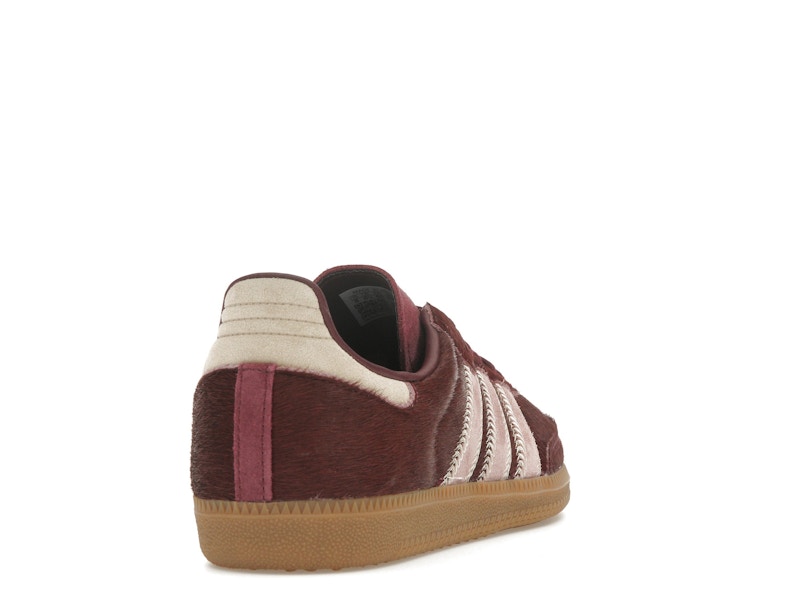 adidas Samba OG Maroon Sand Strata Pony (Women's) - Sand Strata/Maroon/Warm Clay - JP5330 - 29