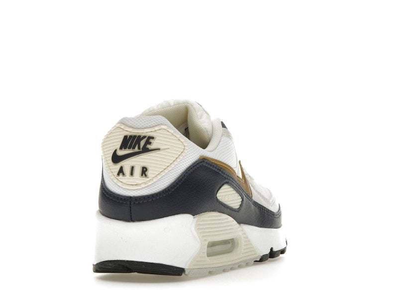 Nike Air Max 90 Olympic (2024) (Women's) - White/Navy/Coconut Milk - HF3444-100 - 29