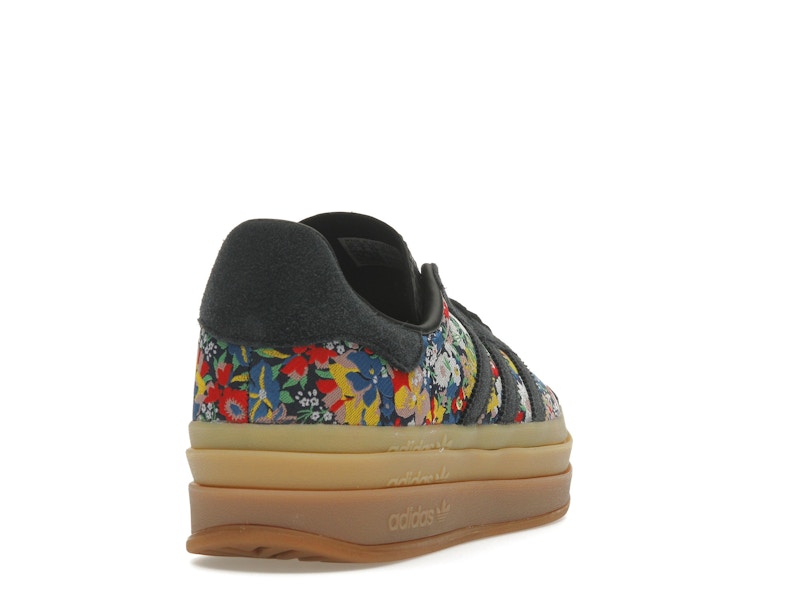 adidas Gazelle Bold Liberty London Floral Embroidery (Women's) - Core Black/Supplier Colour/Gold Metallic - JI2572 - 29