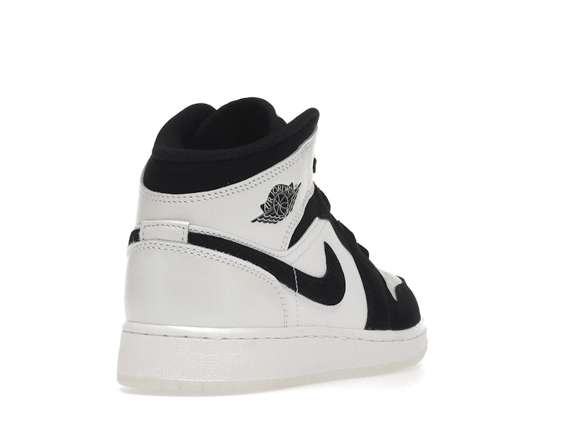 Air Jordan 1 Mid Diamond Shorts (GS) - White/Multi-Color/Black - DN4321-100 - 30