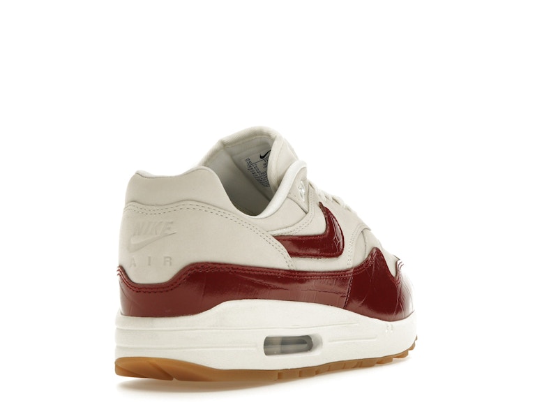 Nike Air Max 1 LX Team Red (Women's) - Sail/Sail/Gum Light Brown/Team Red - FJ3169-100 - 30