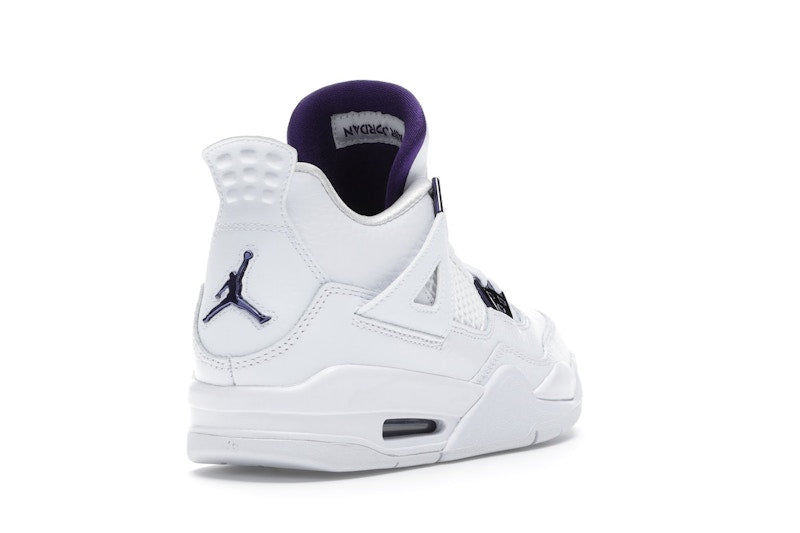 Air Jordan 4 Retro Metallic Purple (GS) - White/Court Purple-Metallic Silver - 408452-115 - 30