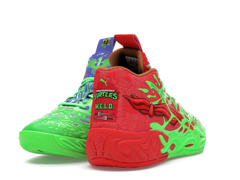 Puma Lamelo Ball Mb04 Teenage Mutant Ninja Turtles Raphael And Donatello - Fluro Green Pes/PUMA Red/Dark Amethyst - 312055-01 - 30