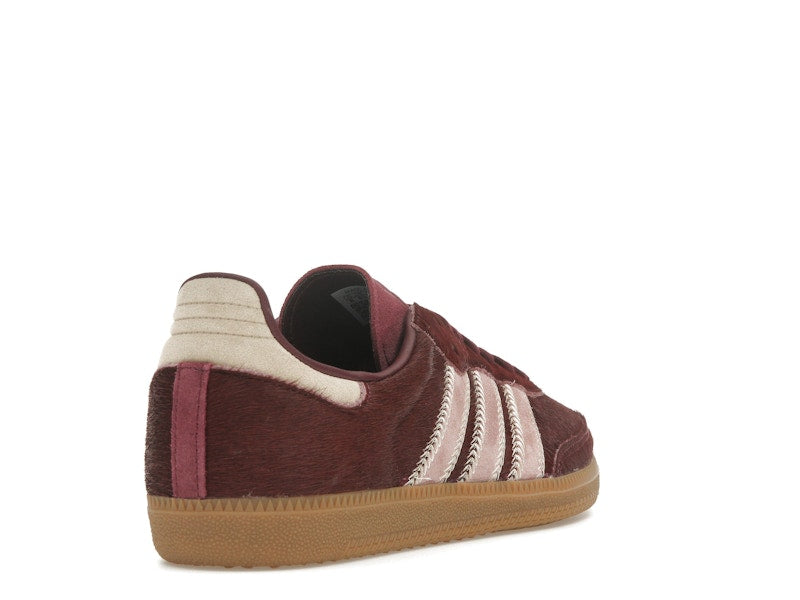 adidas Samba OG Maroon Sand Strata Pony (Women's) - Sand Strata/Maroon/Warm Clay - JP5330 - 30
