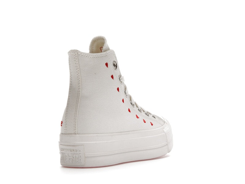 Converse Chuck Taylor All Star Lift Hi White Red (Women's) - vue 31