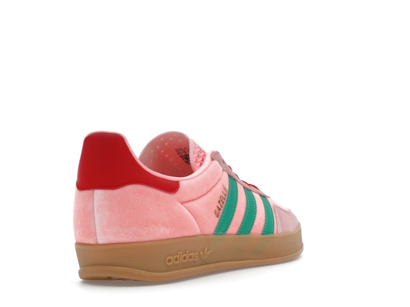 adidas Gazelle Indoor Pink Velvet (Women's) - Pink/Green/Scarlet - JI2713 - 30