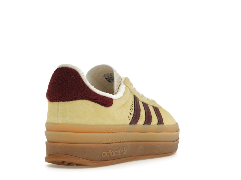 adidas Gazelle Bold Almost Yellow Maroon (Women's) - Almost Yellow/Maroon/Wonder White - IF5937 - 30