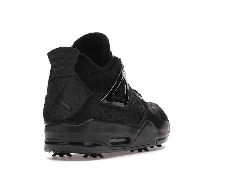 Air Jordan 4 Retro Golf Black Cat Pony Hair - Black/Cement Grey - CU9981-001 - 30