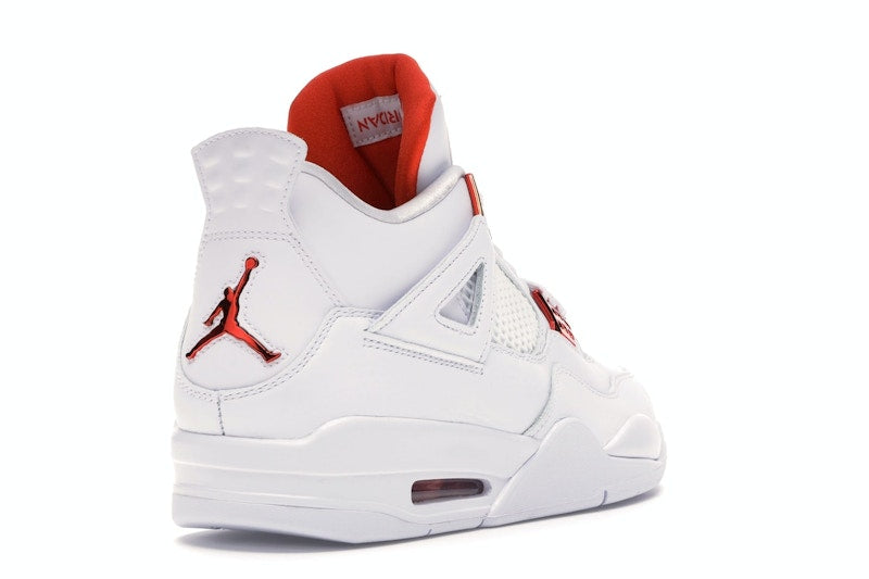 Air Jordan 4 Retro Metallic Orange - White/Metallic Silver-Team Orange - CT8527-118 - 30