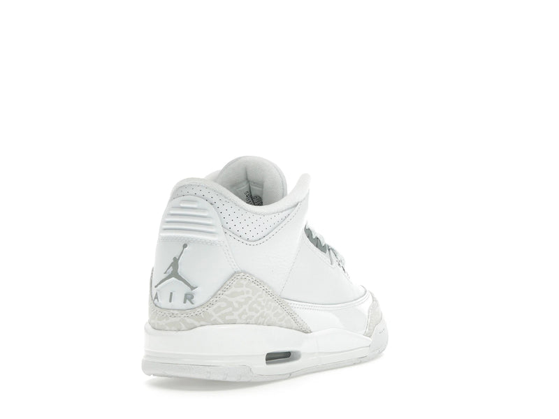 Air Jordan 3 Retro Pure Money (2025) (GS) - White/White/Metallic Silver - DM0967-111 - 30