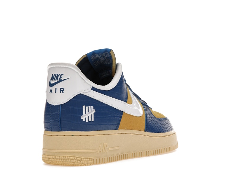Nike Air Force 1 Low SP Undefeated 5 On It Blue Yellow Croc - Court Blue/White-Goldtone - DM8462-400 - 30