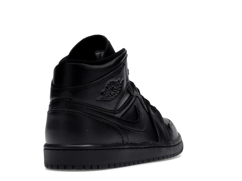 Air Jordan 1 Mid Triple Black (2022) - Black/Black/Black - 554724-093 - 30