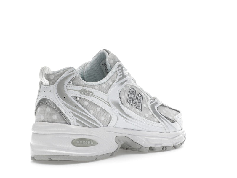 New Balance 530 Silver Metallic Polka Dots - White/Silver Metallic - U530HFW - 31
