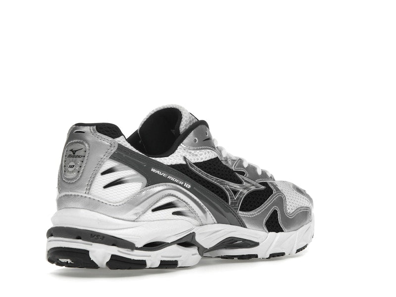 Mizuno Wave Rider 10 White Silver Black - vue 31