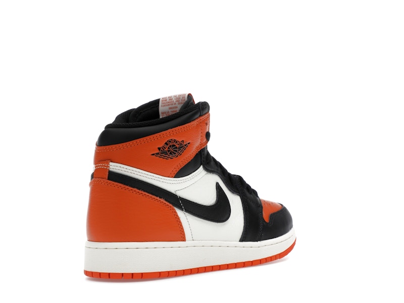 Air Jordan 1 Retro High OG Shattered Backboard (2025) (GS) - Black/Black-Sail-Starfish - FD1437-008 - 31