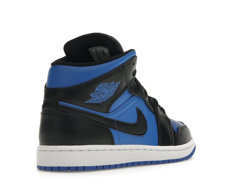 Air Jordan 1 Mid Black Royal Metallic - Black/Black/White/Royal Blue - DQ8426-042 - 31