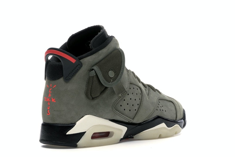 Air Jordan 6 Retro Travis Scott (GS) - Medium Olive/Black-Sail-University Red - CN1085-200 - 31