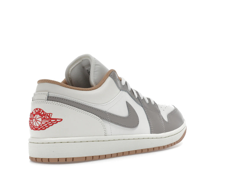 Air Jordan 1 Low Sail College Grey Rattan - Sail/College Grey/Hemp/Fire Red - 553558-169 - 31