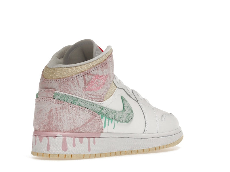 Air Jordan 1 Mid Paint Drip (GS) - weergave 31
