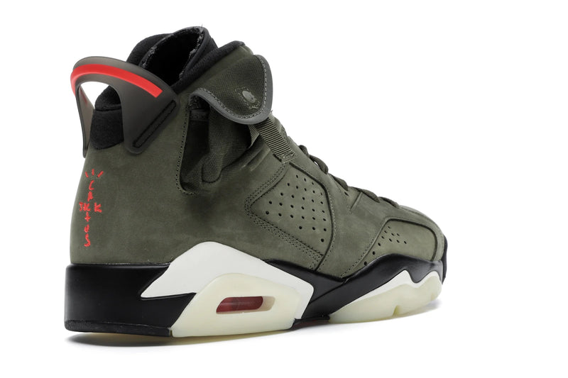 Air Jordan 6 Retro Travis Scott - Medium Olive/Black-Sail-University Red - CN1084-200 - 31