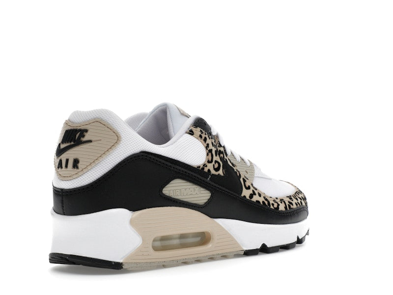 Nike Air Max 90 Leopard Sanddrift Black (Women's) - White/Sanddrift/Hemp/Black - IF1619-100 - 31