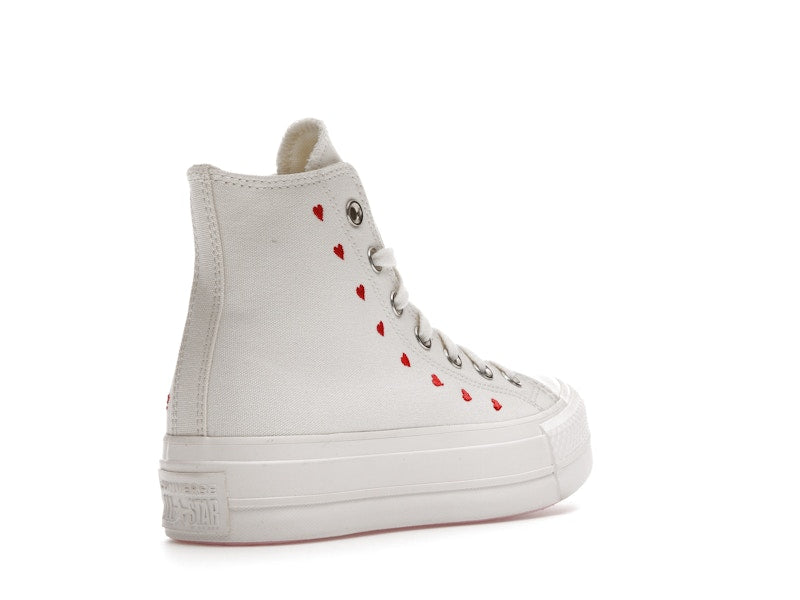 Converse Chuck Taylor All Star Lift Hi White Red (Women's) - vue 32