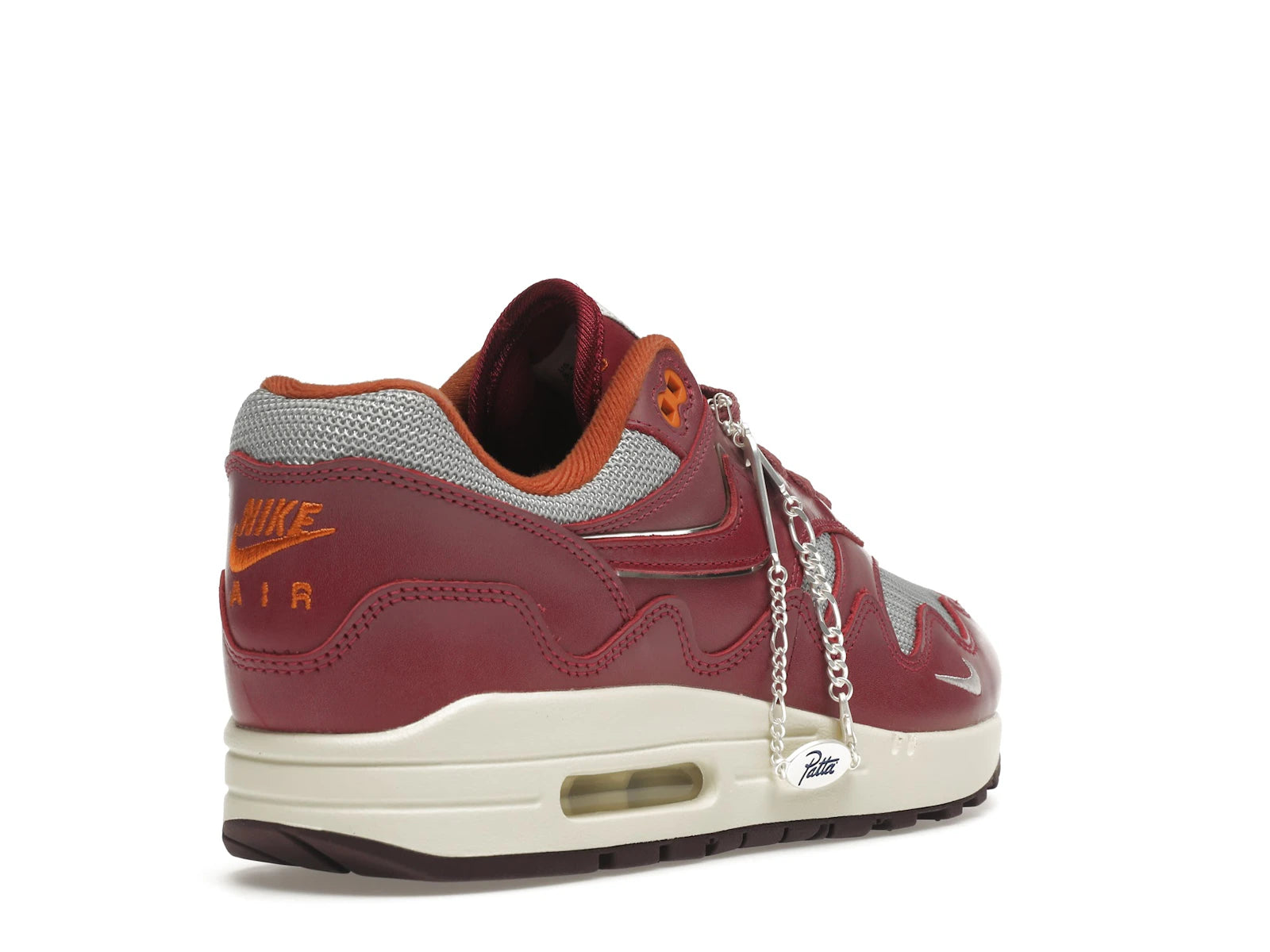 Nike Air Max 1 Patta Waves Rush Maroon With Bracelet - Metallic Silver/Rush Maroon - DO9549-001 - 31