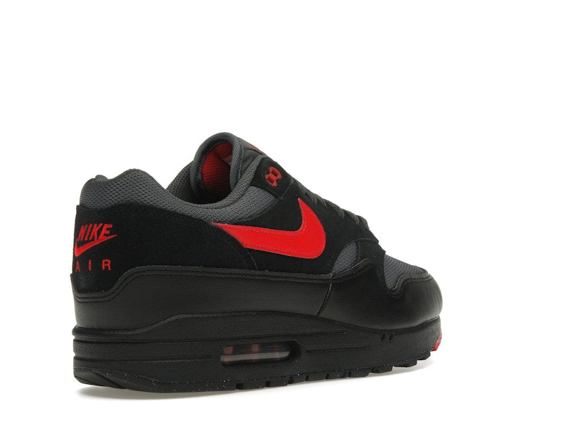 Nike Air Max 1 Essential Vamps - Black/University Red/Iron Grey - FZ5808-008 - 31